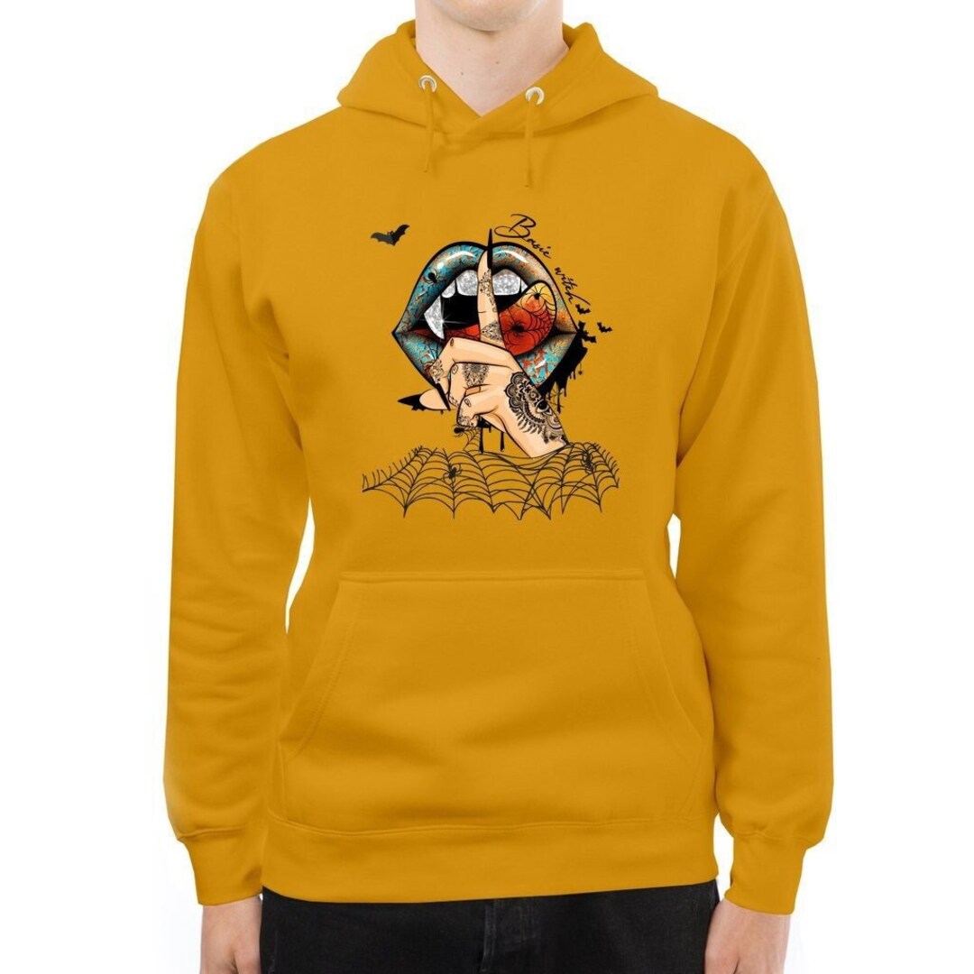 Unisex Premium Pullover Hoodie, Halloween Vampire Sweater, Spooky Fall