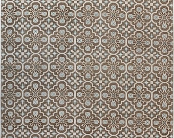 Hand-Knotted Brown Geometric Wool Rug | Reversible Kilim Flatweave Carpet | Earth-Tone Area Rug | Eco-Friendly 5x8 ft Living Room Decor