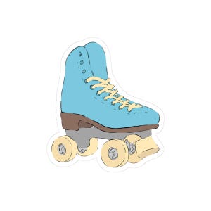 Roller Skate Sticker - Glossy Vinyl Decal for Laptop, Journal