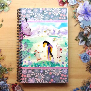 Cuaderno de escritura sobre caballos. Diario de caballos original para niña. Diario de equitación. Cuaderno de estudio. Regalo de caballos para ella.