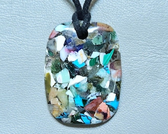 Kaleidoscope Necklace Gemstone Assembled Pendant Jewelry Skin Friendly