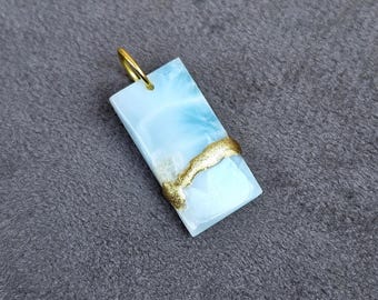 LARIMAR NECKLACE KINTSUGI Art Japanese Jewelry Handmade Birthstone Necklace Gift For Her Birthday