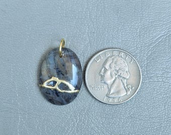AGATE GEMSTONE KINTSUGI Art Necklace Japanese Wabi Sabi Birthday Gift Anniversary For Her