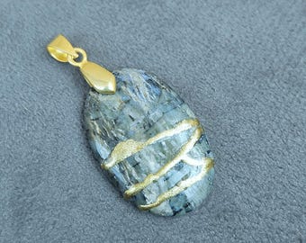 AGATE NECKLACE KINTSUGI Art Japanese Wabi Sabi Birthday Gift For Her Anniversary Gemstone Necklace