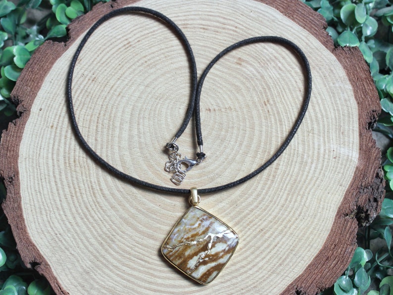 Candy Jasper Pendant 925 Sterling Silver Pendant Repaired With Etsy