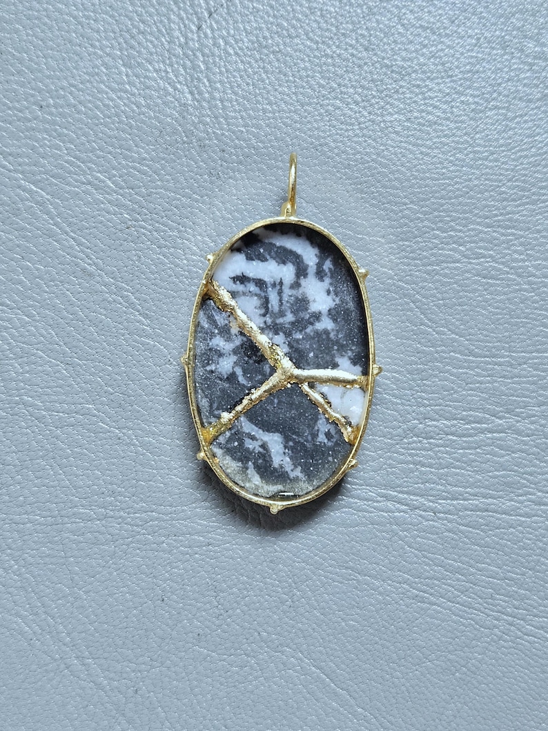 KINTSUGI NECKLACE JAPANESE Art Handmade Jewelry Heart Necklace