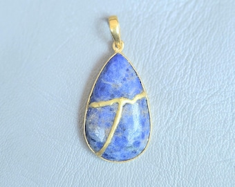 NECKLACE KINTSUGI ART Wabi Sabi Jewelry For Her Initial Minimalist Jewelry Locket