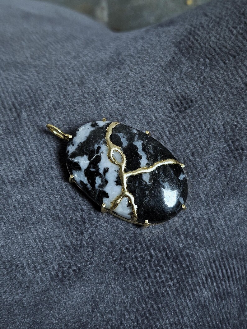 KINTSUGI NECKLACE JAPANESE Art Handmade Jewelry Heart Necklace