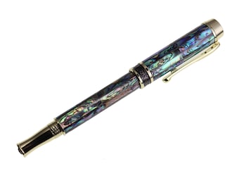 Natural New Zealand Abalone Shell Peacock green Fountain Pen Handmade Mother of Pearl Pens