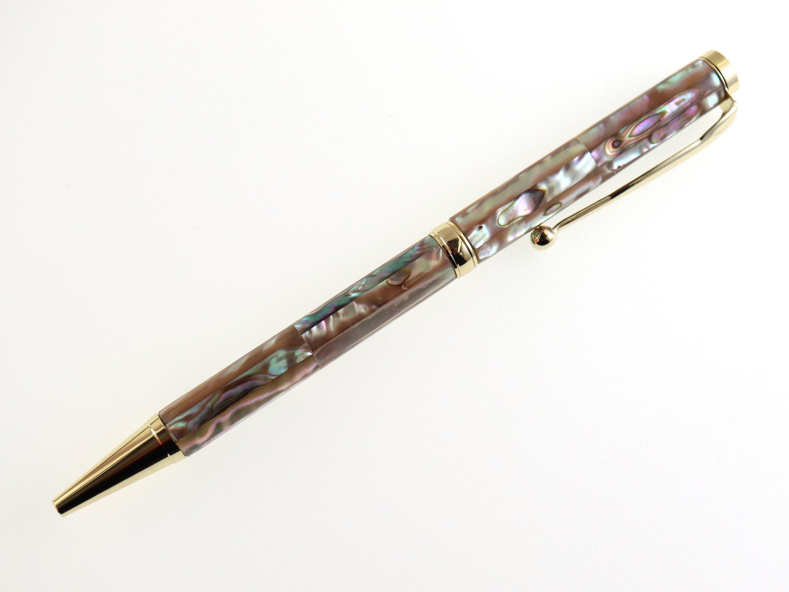 Mother of Pearl Shell Ballpoint Pen, Seashell Rollerball Pen, Natural ...