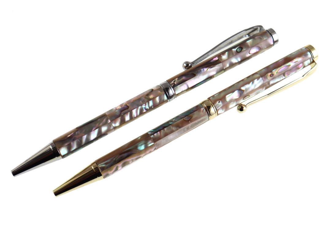 Mother of Pearl Shell Ballpoint Pen, Seashell Rollerball Pen, Natural ...