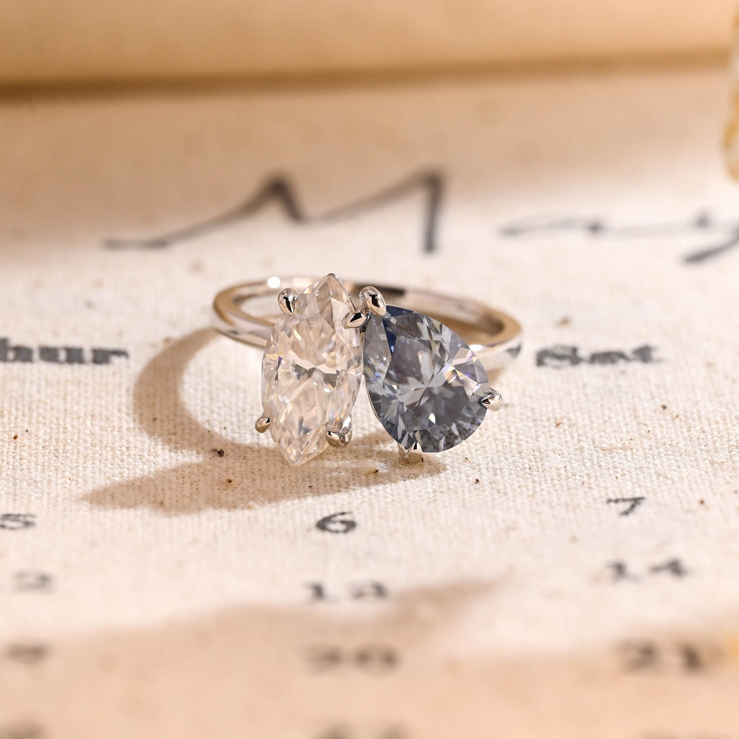 Grey 2024 stone ring