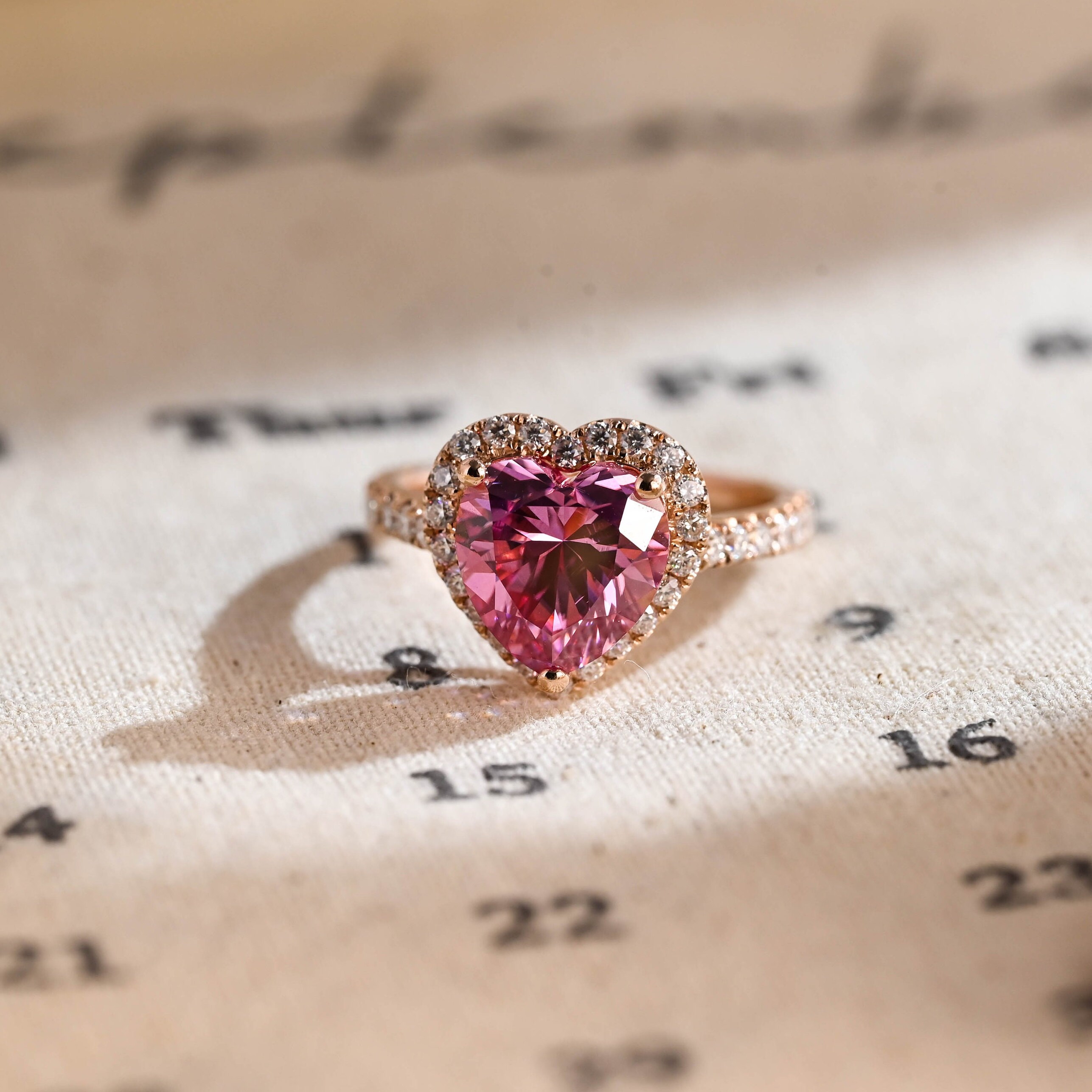 Gold Pink Stone Ring Etsy Australia