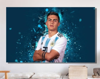Affiche Paulo Dybala – Poster AS Roma – Cadeau Fan – Impression Football