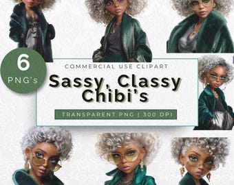 6 Sassy Chibi-bundels