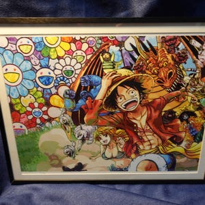 One Piece Luffy Takashi Murakami DEATH NYC Original signed and numbered(A/P or Limited 100) Framed