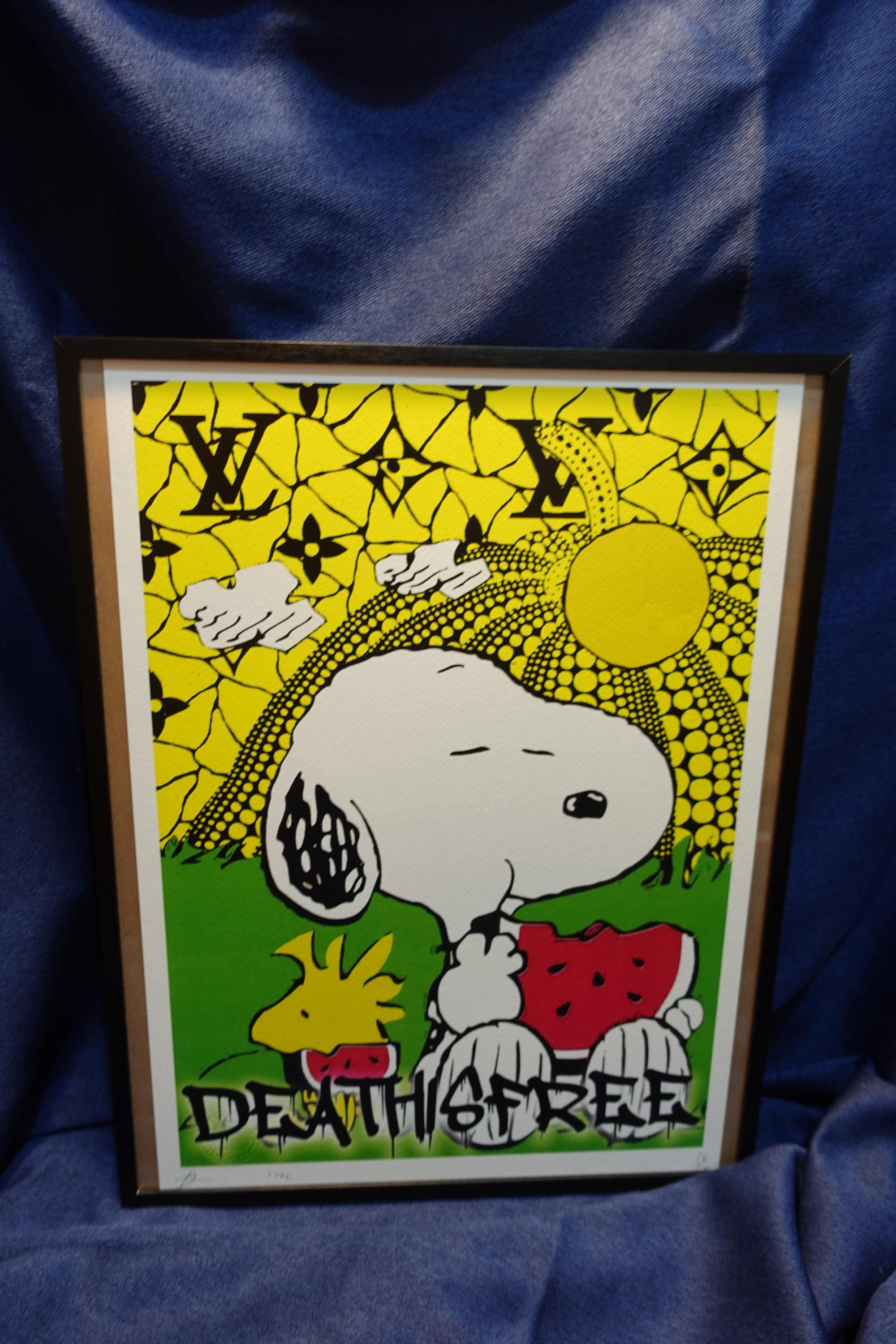 Peanuts Snoopy Yayoi Kusama DEATH NYC Original Signed and Peanuts Snoopy Yayoi Kusama DEATH NYC Original Signed and