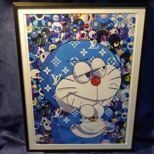 Doraemon Takashi Murakami DEATH NYC Original signed and numbered(A/P or Limited 100) Framed