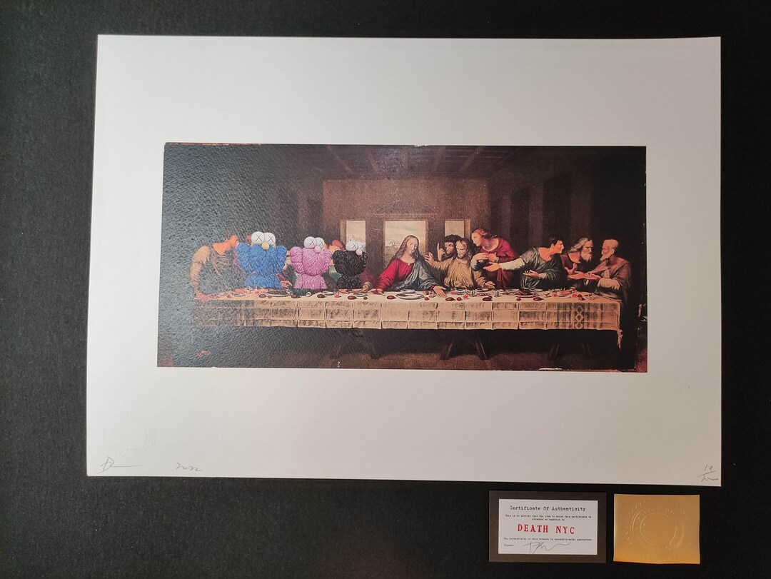 The Last Supper X Kaws Death NYCAP/100 World Art Printing - Etsy
