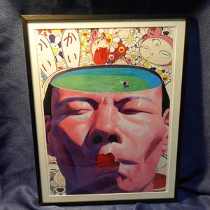 Yue Minjun x Mao x Takashi Murakami Kaikai Kiki DEATH NYC Original signed and numbered(A/P or Limited 100) Framed