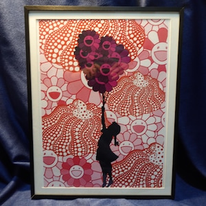 Banksy Balloon Girl Takashi Murakami Yayoi Kusama Death NYC#AP/100 World Art Printing Limited Framed and Matted