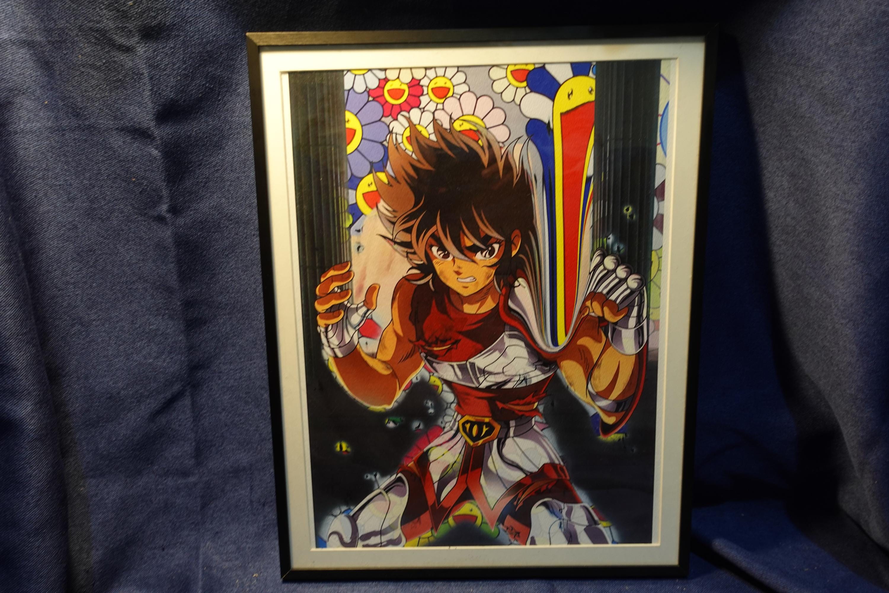 【takahashi】額装３点セット【DEATH NYC】 Saint Seiya Takashi Murakami DEATH NYC Original Signed and