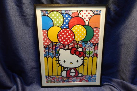 DEATH NYC Hello Kitty 版画 証明書、額装付き DEATH NYC Hello Kitty 版画 証明書、額装付き（Death NYC
