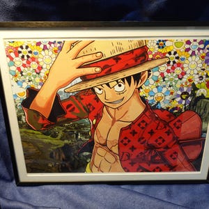 One Piece Luffy Takashi Murakami DEATH NYC Original signed and numbered(A/P or Limited 100) Framed