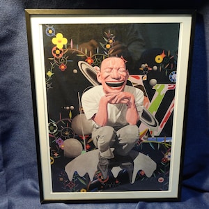 Yue Minjun x Takashi Murakami DEATH NYC Original signed and numbered(A/P or Limited 100) Framed
