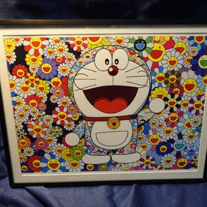 Doraemon Takashi Murakami DEATH NYC Original signed and numbered(A/P or Limited 100) Framed