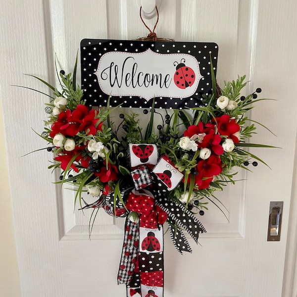 Ladybug wreath