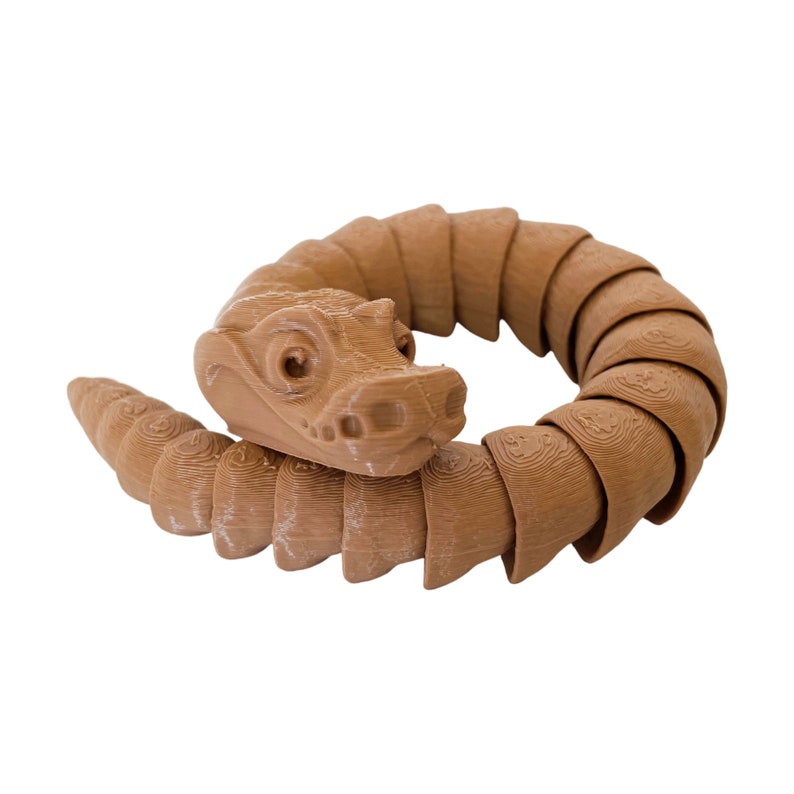 3D Printed Articulated Snake Fidget Toy: Flexible Python Design - Etsy ...