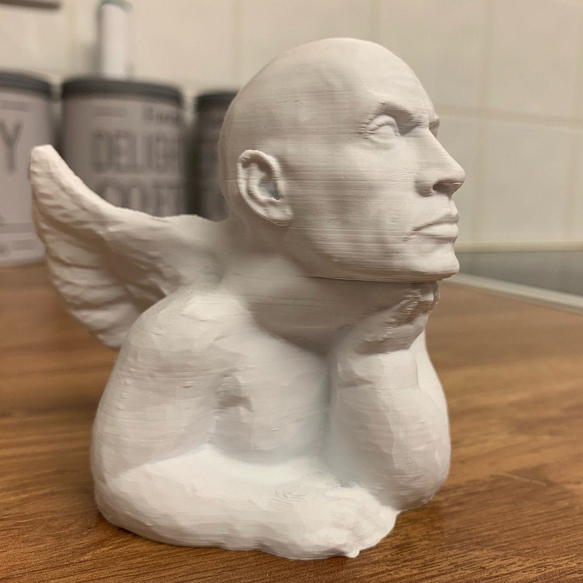 THE ROCK Statue 3D Printed Dwayne the Rock Johnson Statue Etsy Canada