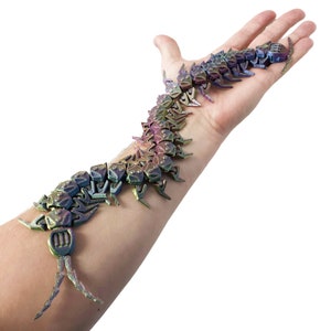 GIANT Multi-coloured, Colour-Changing, 3D Printed, Giant Centipede, Insect Toy, Fidget Toy, ADHD Fidget Toy, Stress Management