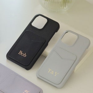 Étui pour iPhone en cuir avec porte-cartes pour iPhone 16, coque personnalisée Pro Max pour iPhone 16 15 14 13 12 11