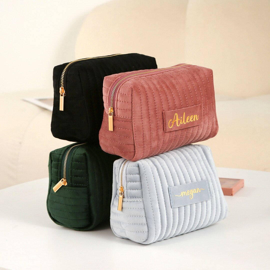 Personalized Travel Toiletry Bag, Custom Bridesmaid Gifts, Makeup Bag
