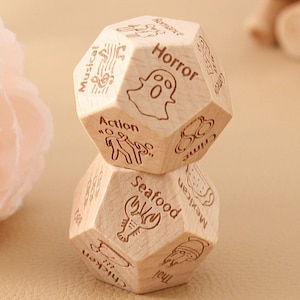 Date Night Food Dice Position Dice Movie Dice For Couple Boyfriend Girlfriend, Anniversary Valentines Day Gift, Christmas Gift