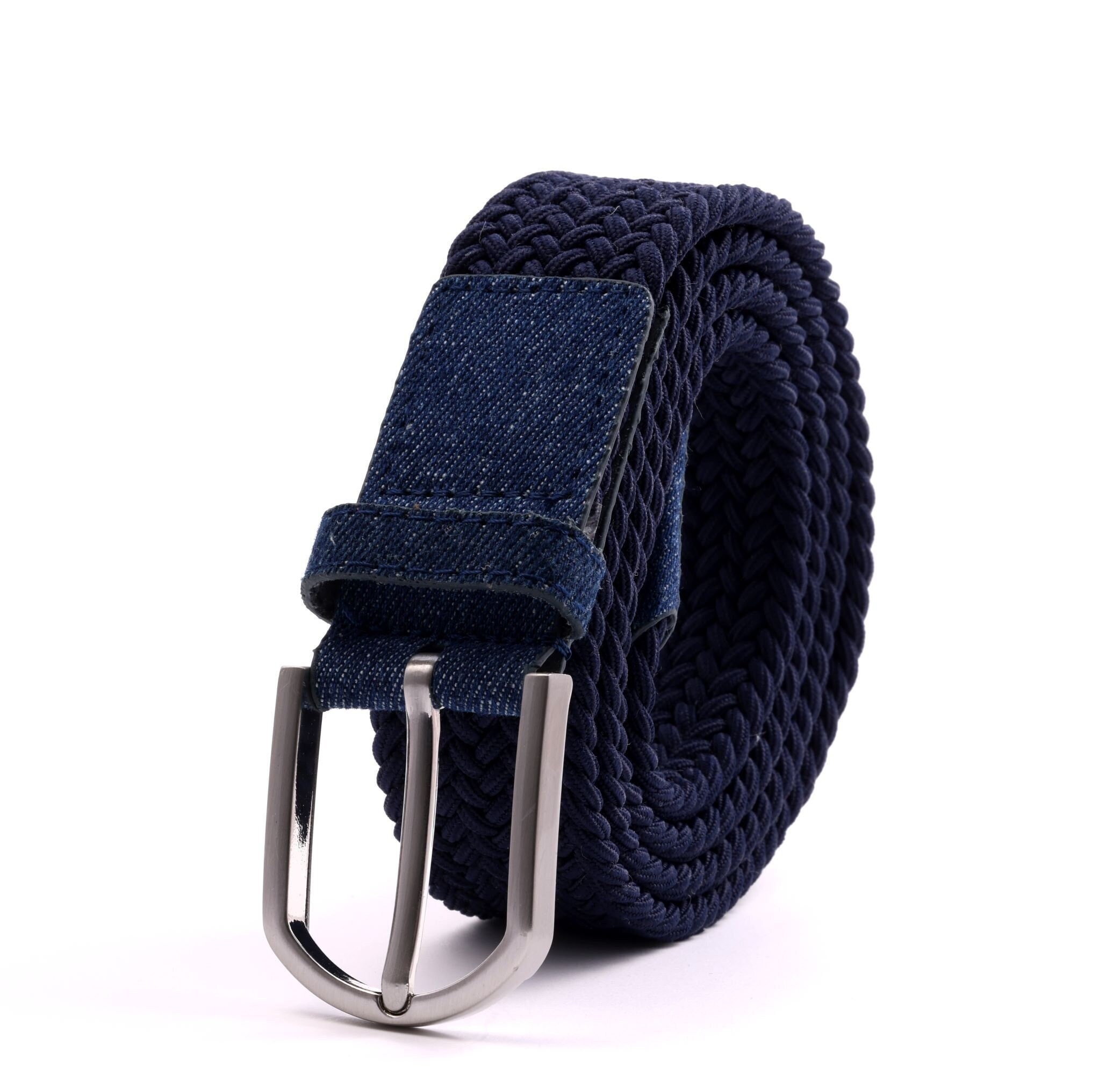 Stretch Woven Belt for Jeans Unisex Casual Belt Braided Elastic Belt for Men 