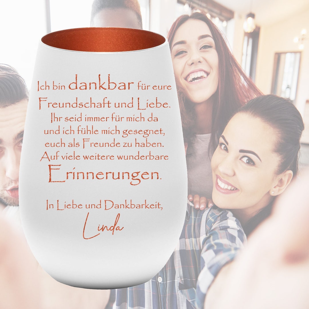 Personalisiertes Windlicht Kerze Für Freundschaft Freunde Freundin
