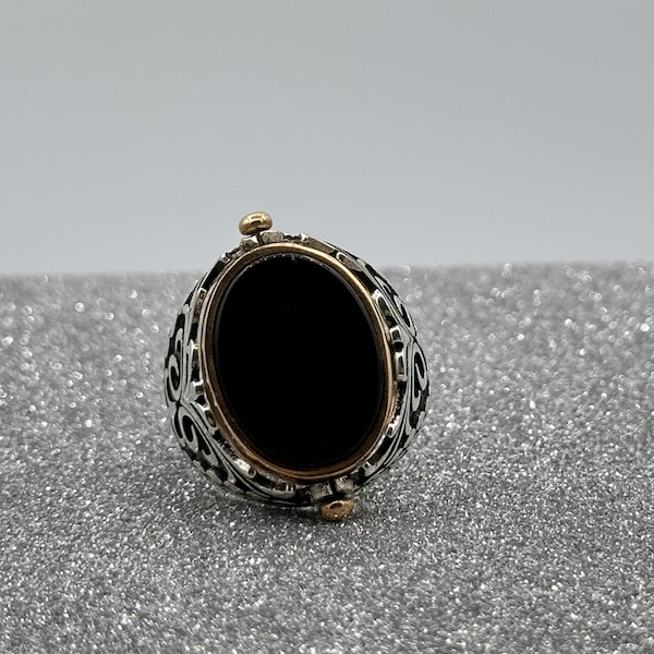 Prophet Solomon Ring,Seal of Solomon, Spritual Ring, Abundance Ring, Blessing Ring, judgment ring, black onyx ring, natural onyx ring