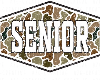 Design Retro Camo per studenti dell'ultimo anno: stampa a sublimazione in formato PNG e SVG (download digitale)
