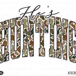 Camuflaje retro "Está cazando" (PNG), camuflaje de caza (SVG), camuflaje de caza (Sublimación vintage). SVG y PNG