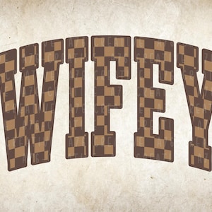 Retro Checkered Wifey Design: Vintage Shirt Sublimation (SVG & PNG) - Etsy