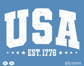 Retro USA Est 1776 Design: Patriotic 4th of July (SVG & PNG)