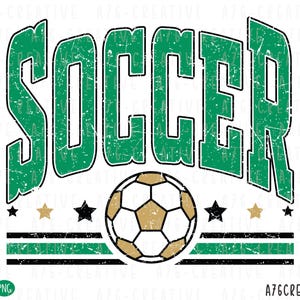 Balón de fútbol universitario retro PNG, descarga instantánea, estrella de fútbol PNG, camiseta de sublimación de fútbol desgastada y no desgastada. Svg y Png