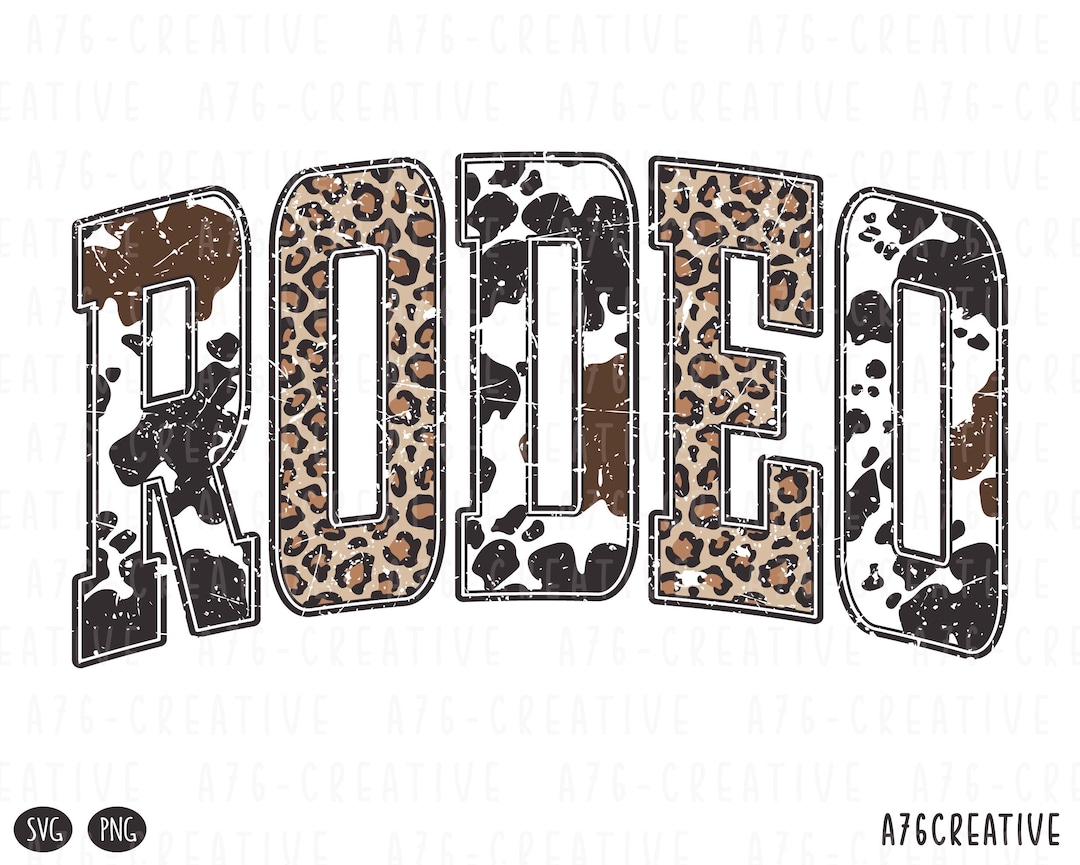 Cute Rodeo Print Rodeo Cow Leopard Print, Western Rodeo Shirt Design, Cowhide Leopard ...
