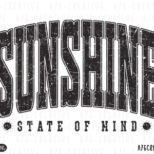 Sunshine State Of Mind PNG, Sunshine State Of Mind SVG, Trendy Summer, Summer Shirt, Retro Sunshine State Of Mind Sublimation. Svg, Png