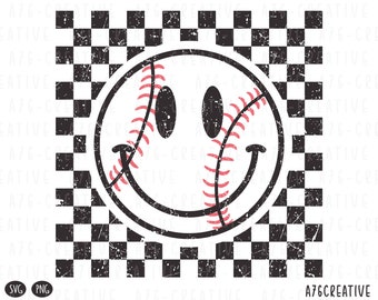 Retro Checkered Game Day Png Instant Download, Baseball Checkered Sublimation Shirt. Svg & Png