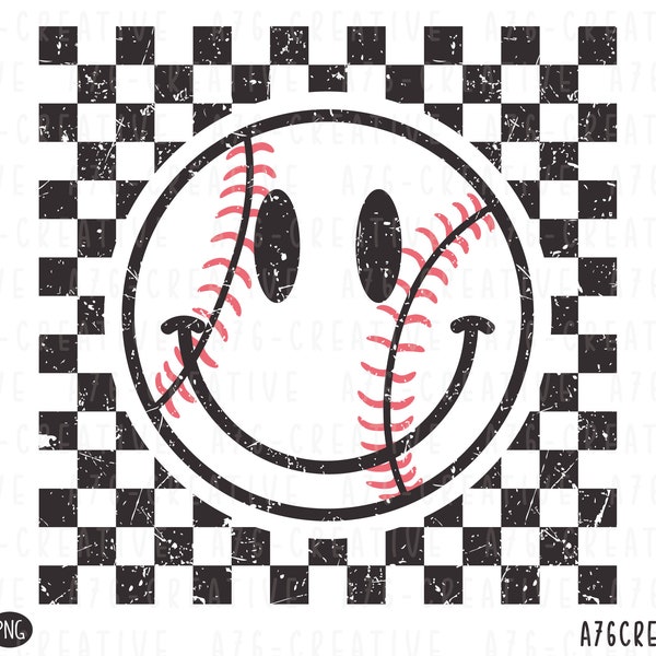 Retro Checkered Game Day Png Instant Download, Baseball Checkered Sublimation Shirt. Svg & Png