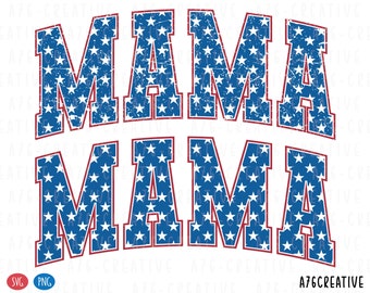 Retro American Mama Star Design: PNG, SVG (Digital Download)